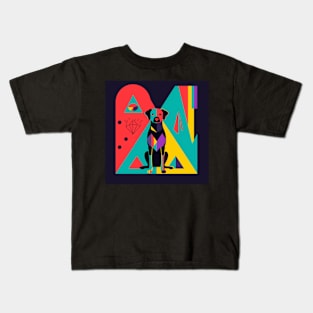 Geometric Dog Kids T-Shirt